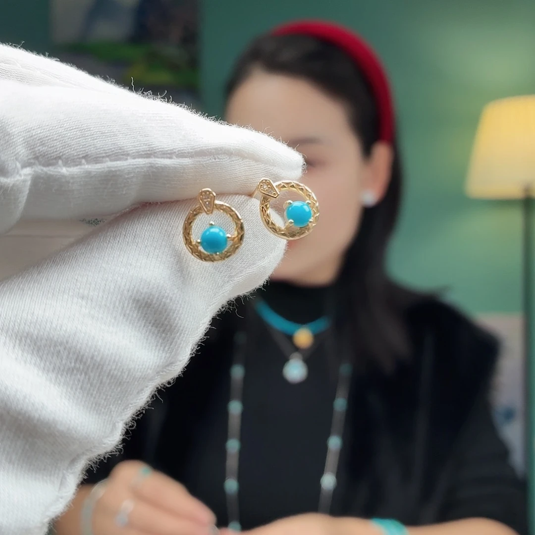 绿松石银S925镶嵌珠宝奇石