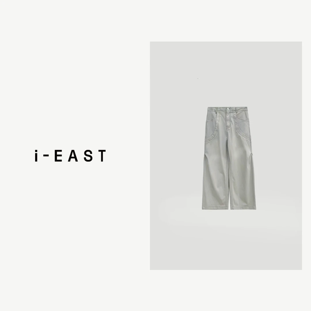 i-EAST 桂沓吟~设计款线条简约牛仔裤-4X K32819