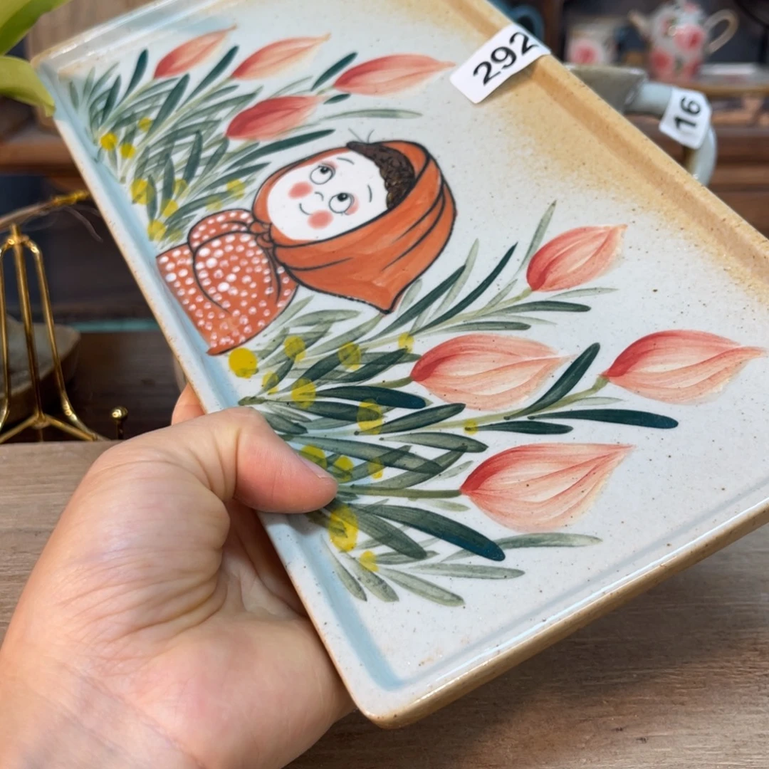 壶素浅陶瓷手工手绘