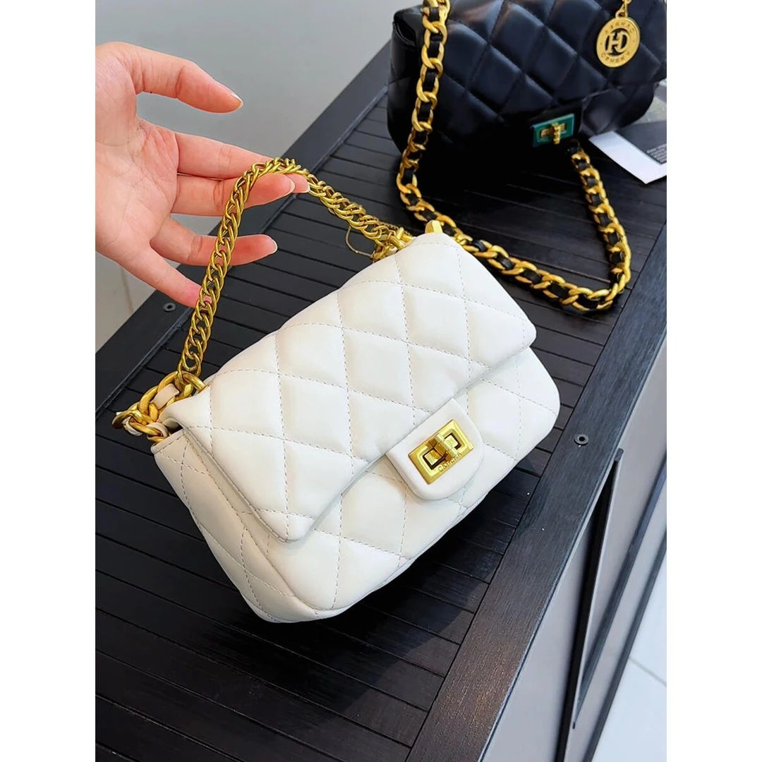 小香风19096菱格链条包高级质感小众包包女包手拿包今年流行小包