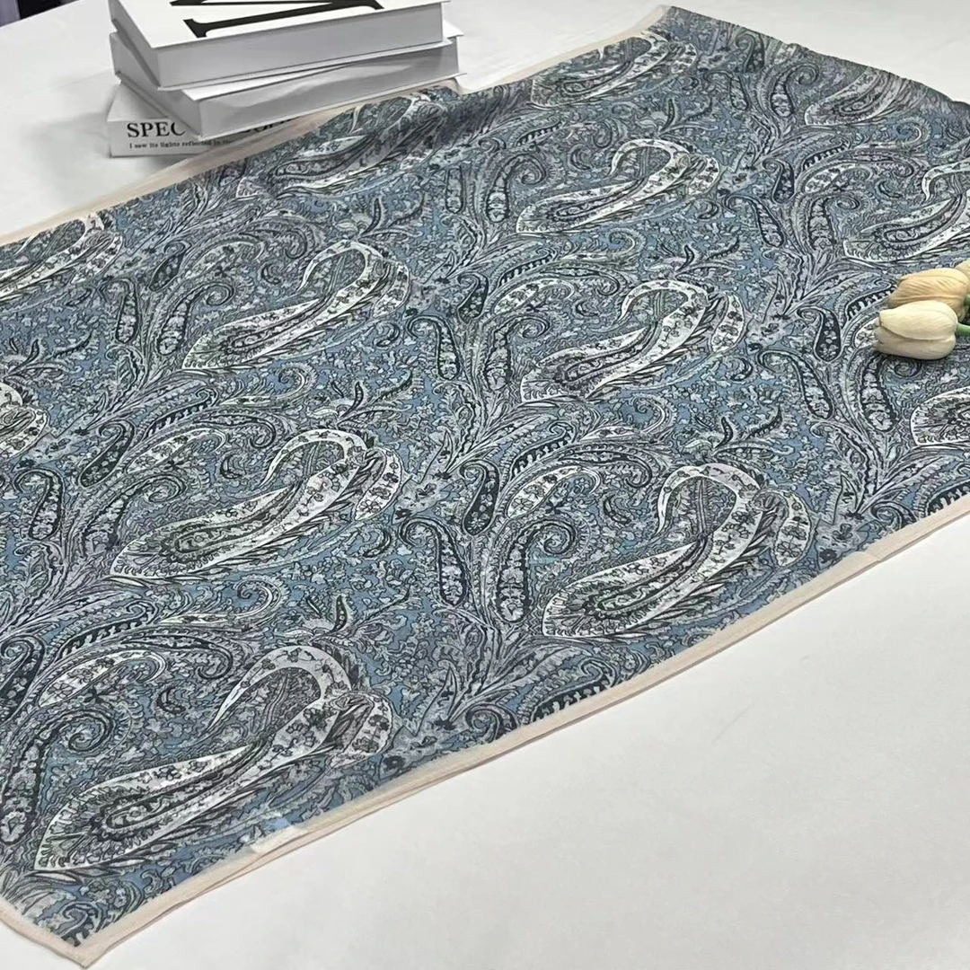 乔其纱长巾-沧海蓝 65*170cm丝巾