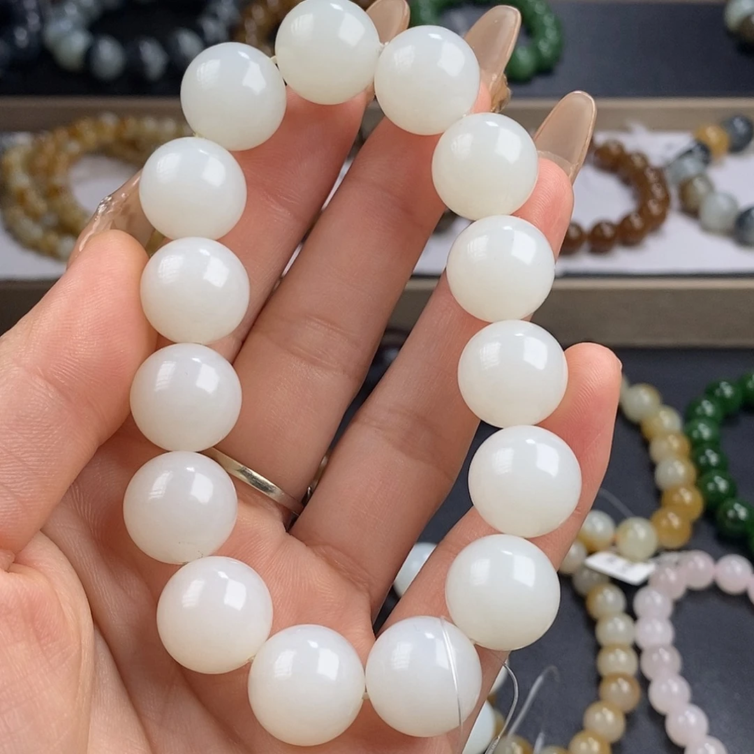 和田玉手串未镶嵌悟*