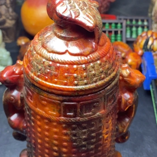 白玉菩提吊坠摆件