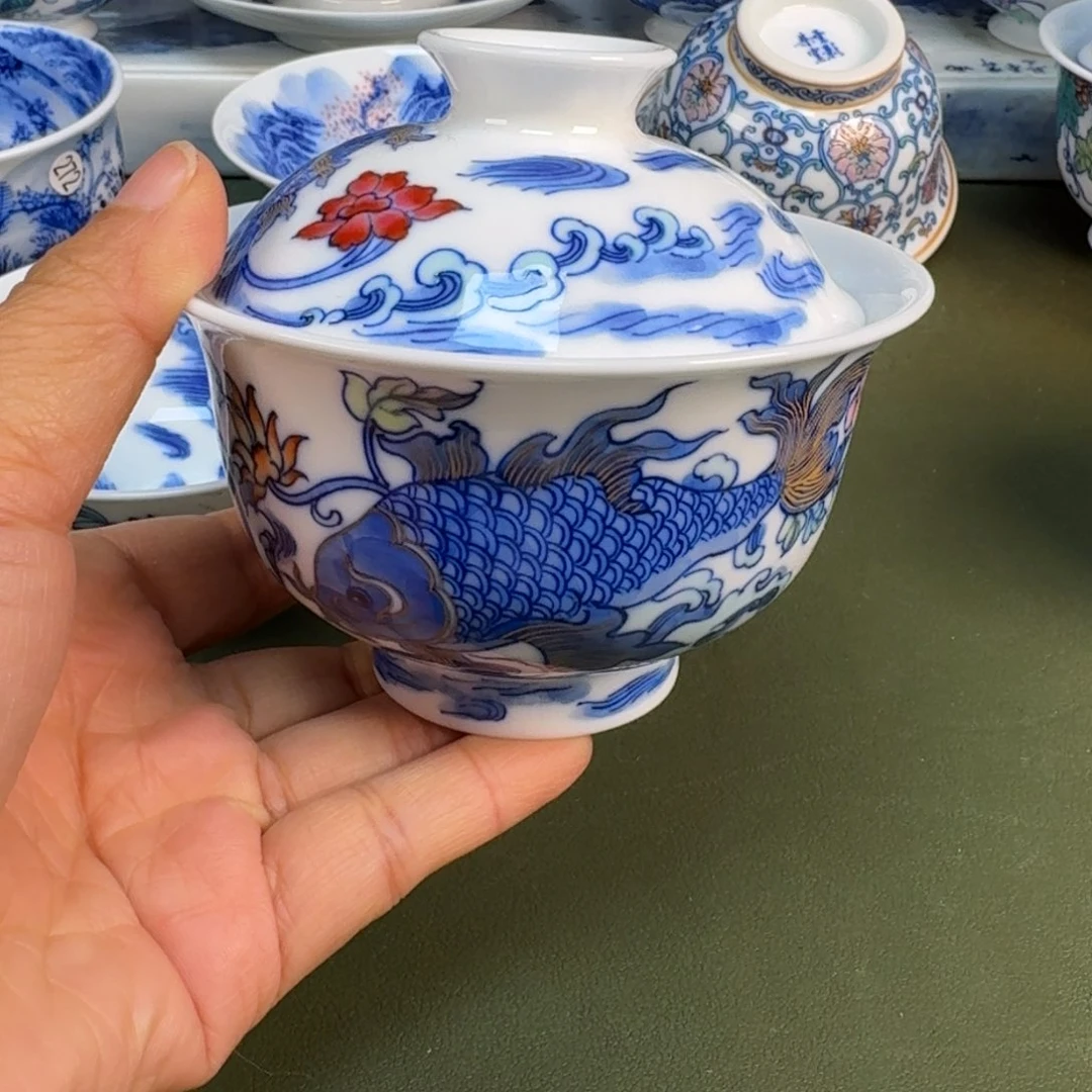 陶瓷景德镇纯手绘茶具圆圆219