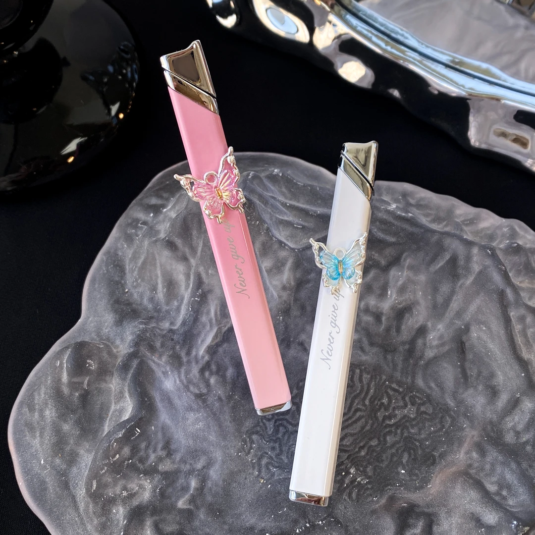 苏苏原创高颜值蝴蝶花海精致女士打火机手工小众送男女生情侣礼物