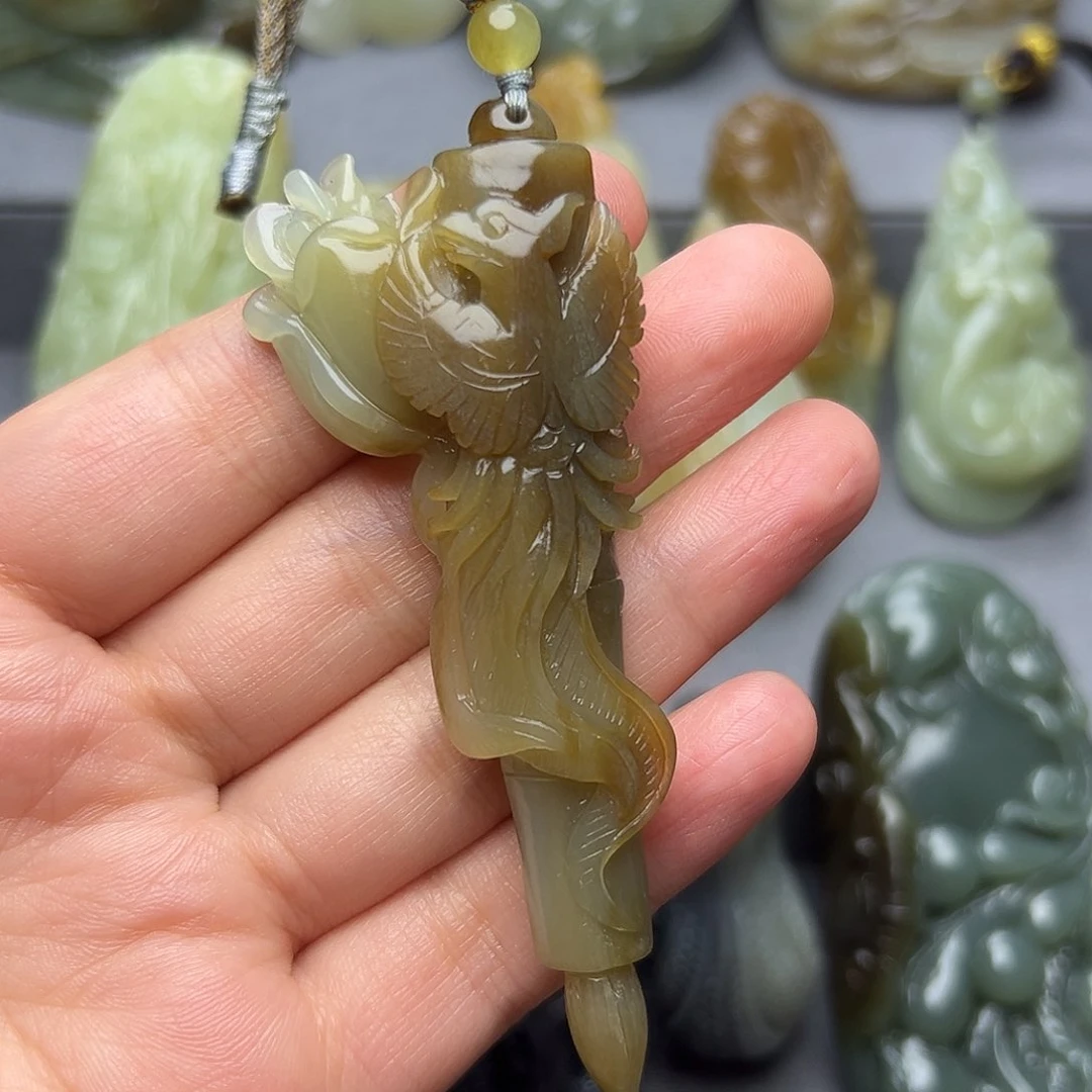 和田玉未镶嵌挂件