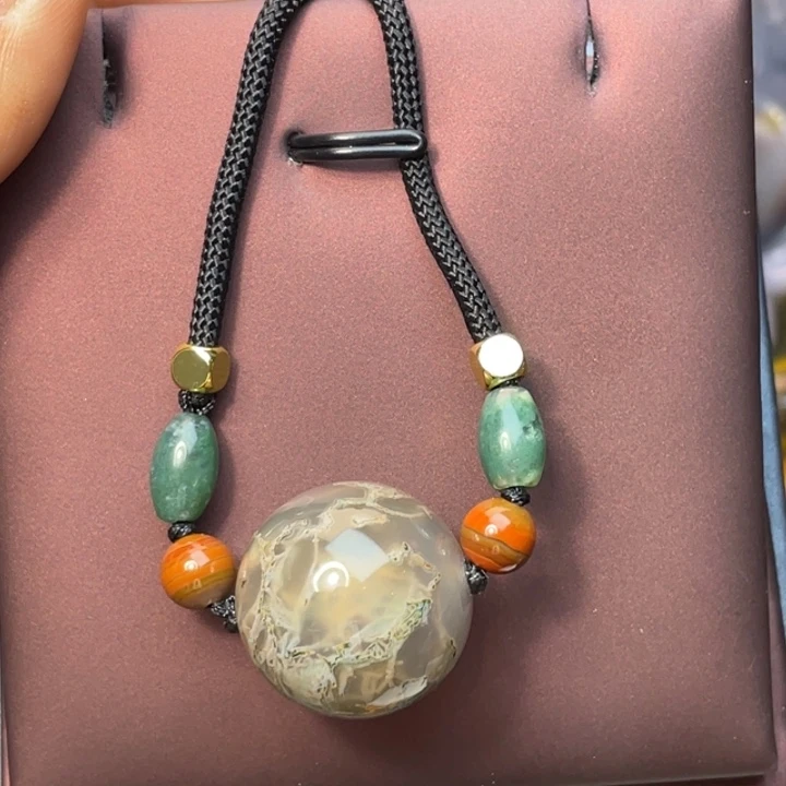 玛瑙/玉髓未镶嵌珠宝奇石品质天然水草，手工打磨，抛光288