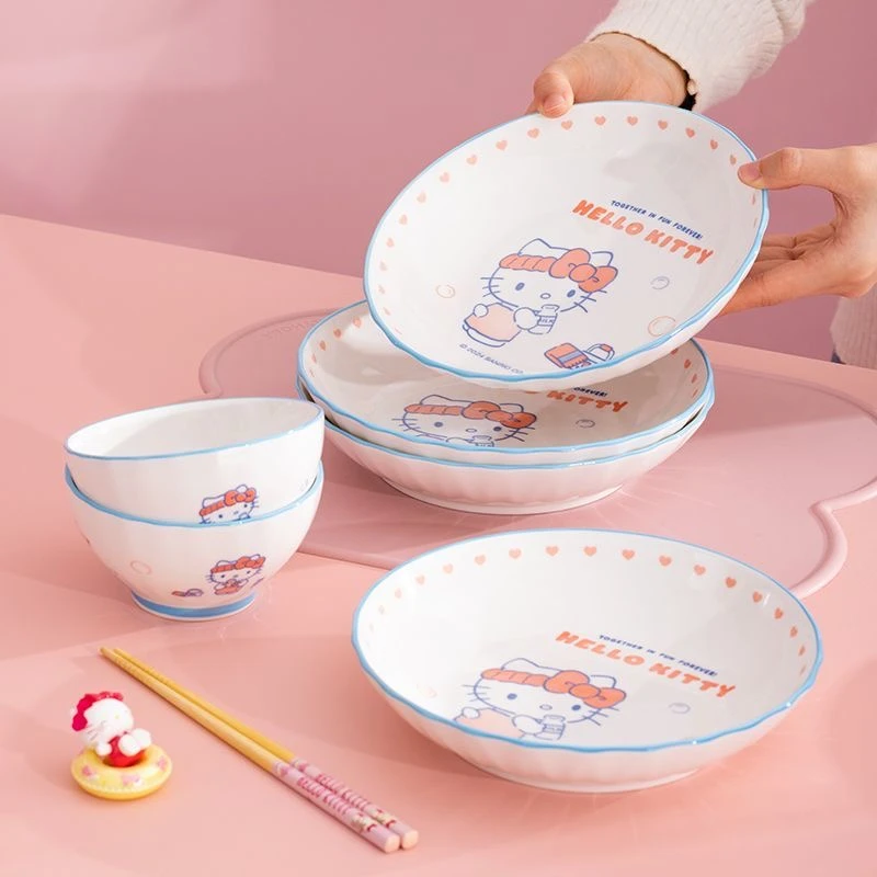 三丽鸥陶瓷餐具釉下彩家用碗可爱创意米饭碗