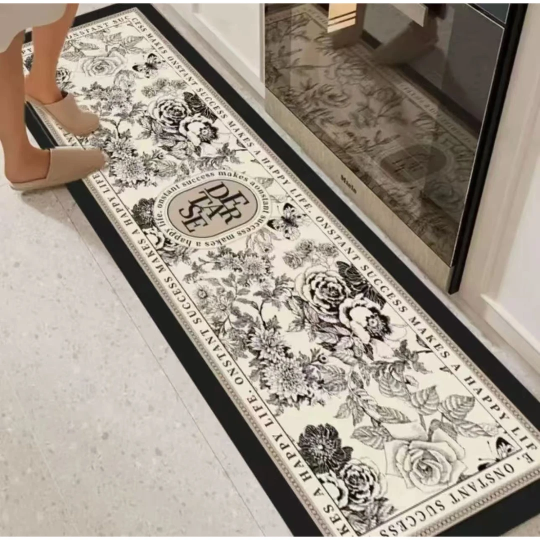L316-【40*160】硅藻泥入户门里门外垫喜庆玄关防滑免洗地毯地垫