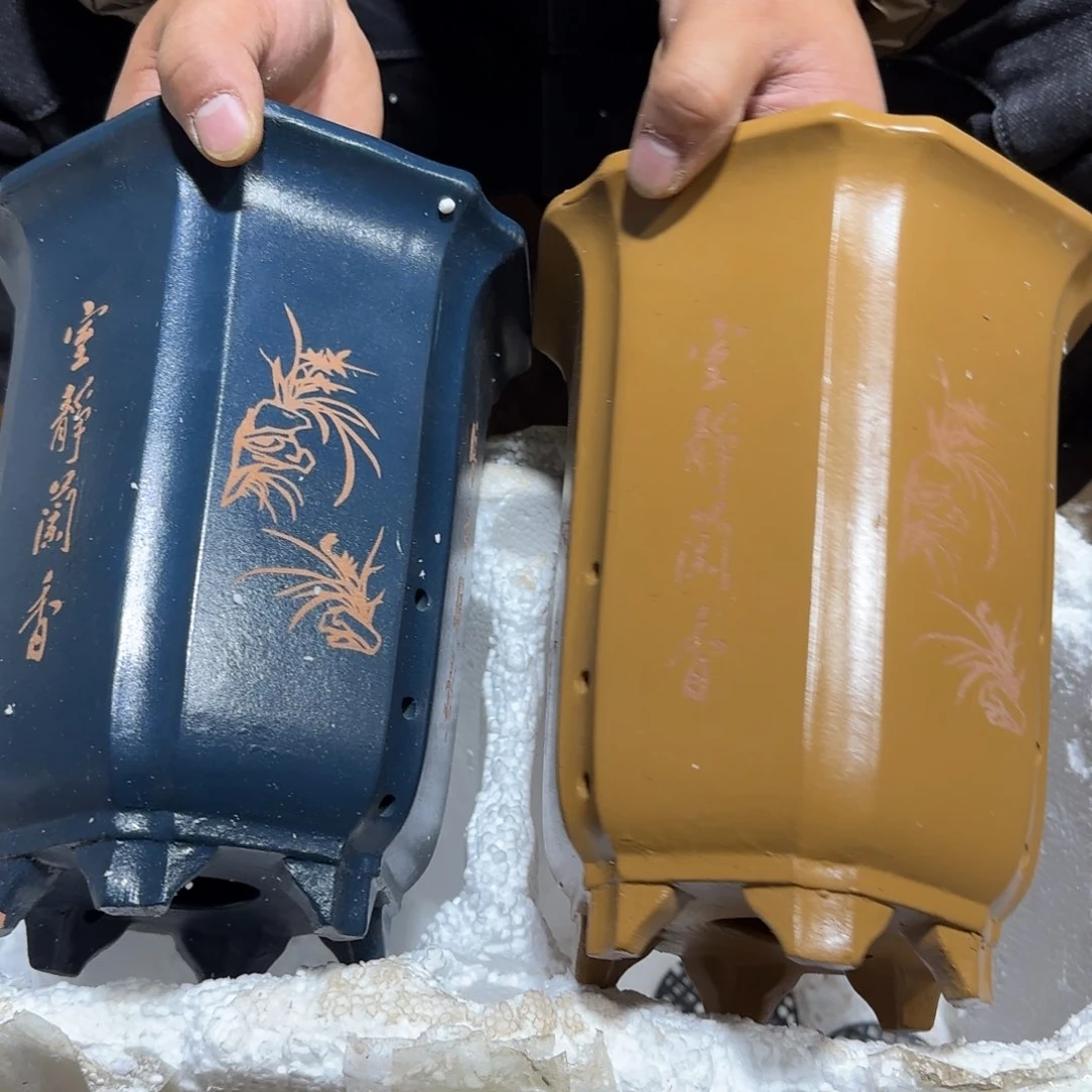 紫砂花盆口径17高度21