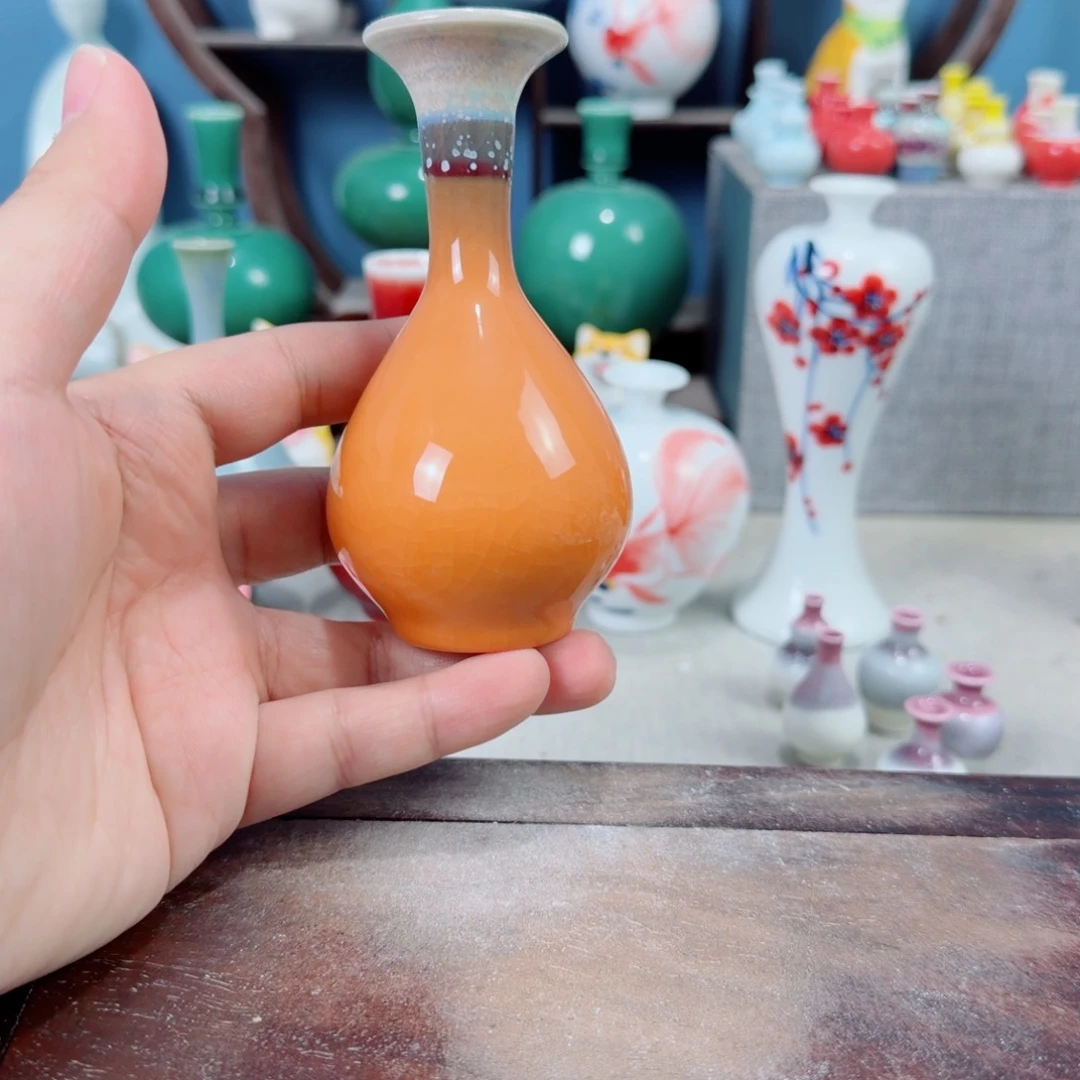 陶瓷手工小花器摆件