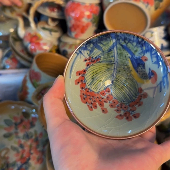 瓷片景德镇陶瓷手工手绘