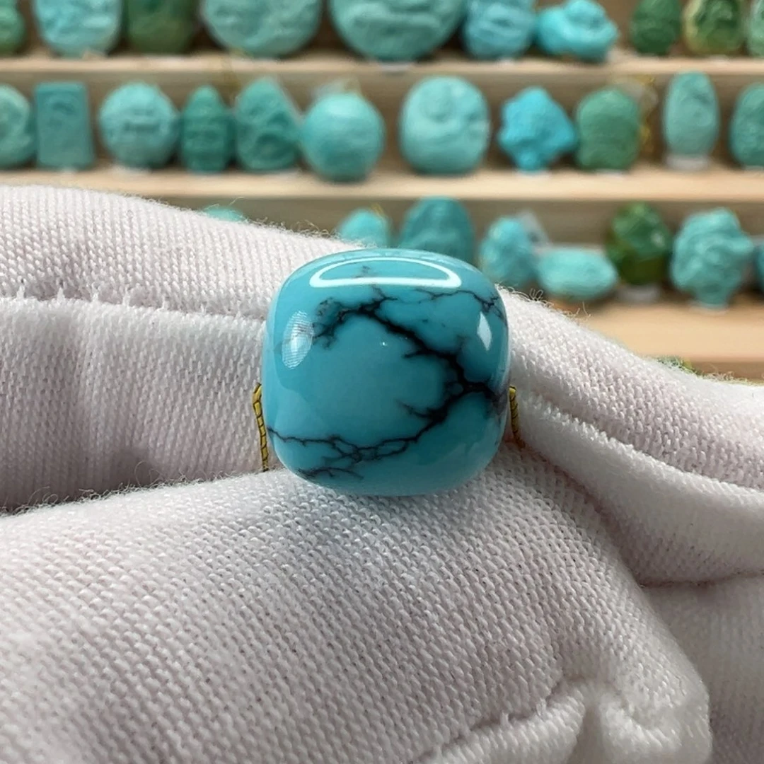 未镶嵌绿松石老型珠 12x11.5mm