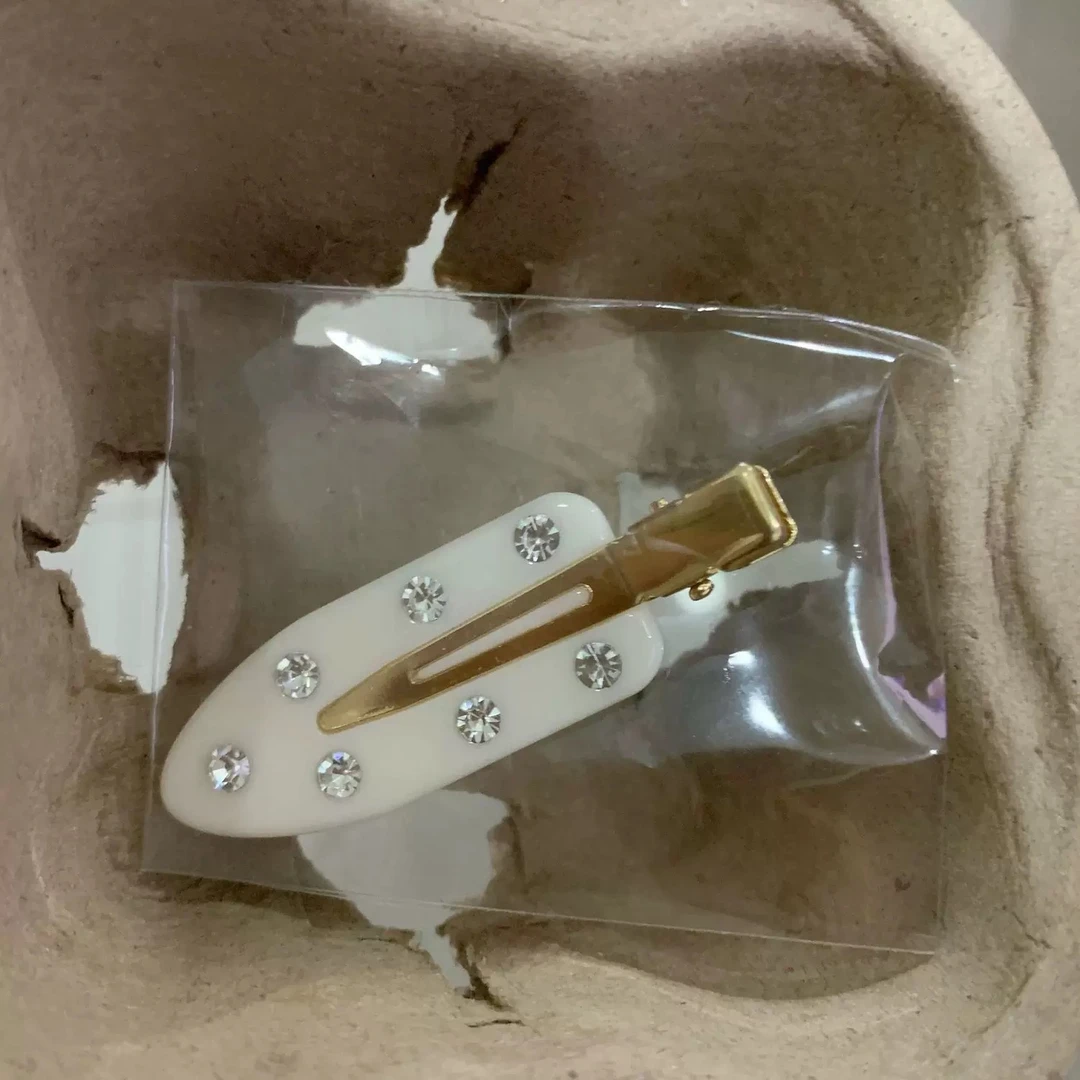 田娇baby  白色发夹  百搭时尚气质小众复古发卡可爱网红简约发夹