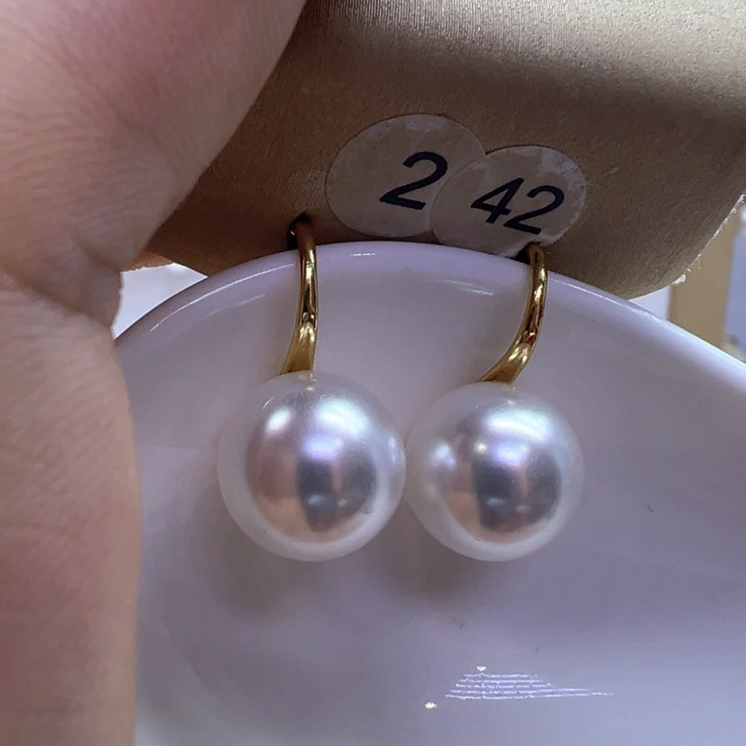 银S925镶嵌淡水珍珠耳饰