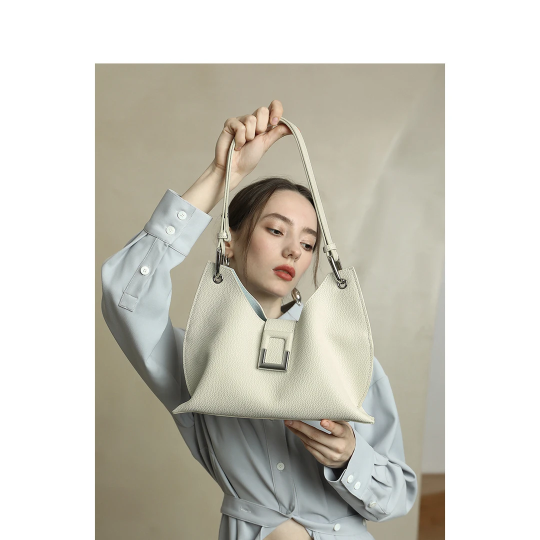 TOUCH MISS真皮高级包包女2025新款单肩通勤托特包大容量腋下女包