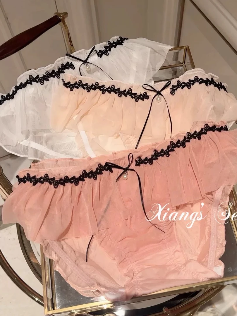 法式蕾丝网纱内裤温柔性感三角裤新款