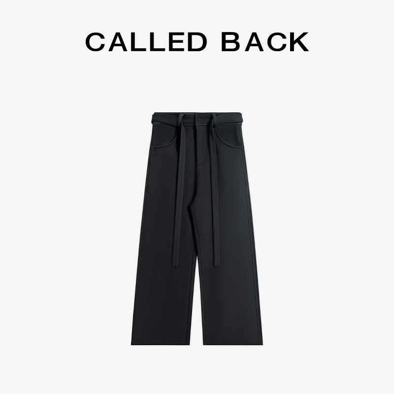 CALLED BACK秋季新款设计感腰头时尚显瘦直筒休闲长裤女