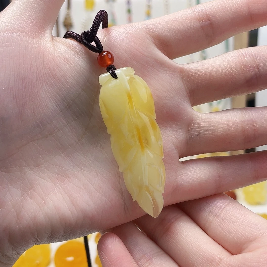 蜜蜡未镶嵌裸石蜜蜡吊坠