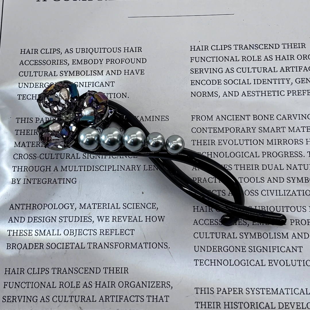 2022新中式富贵花扭扭夹 12.5CM