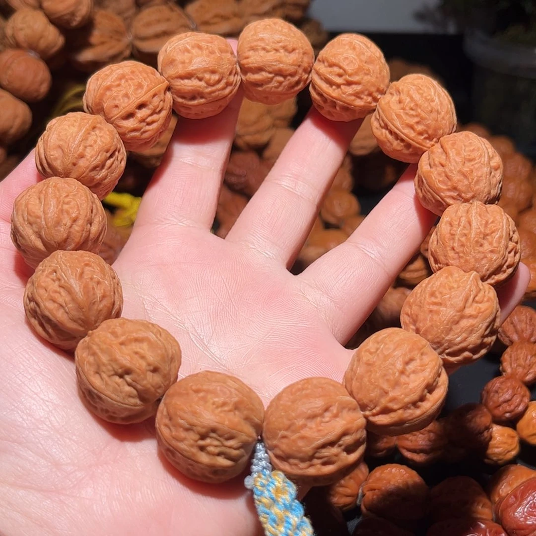 手串文玩核桃嘉****化八棱白茶23