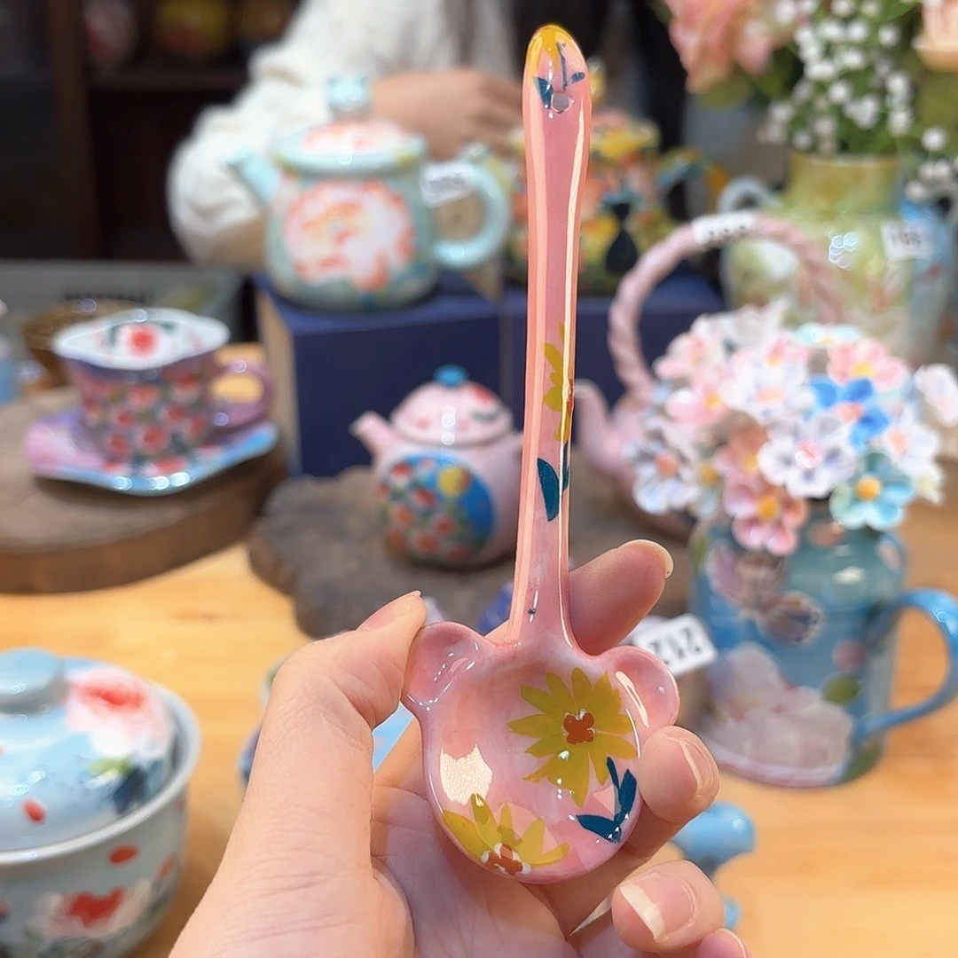 景德镇手绘高温釉下彩陶瓷茶具