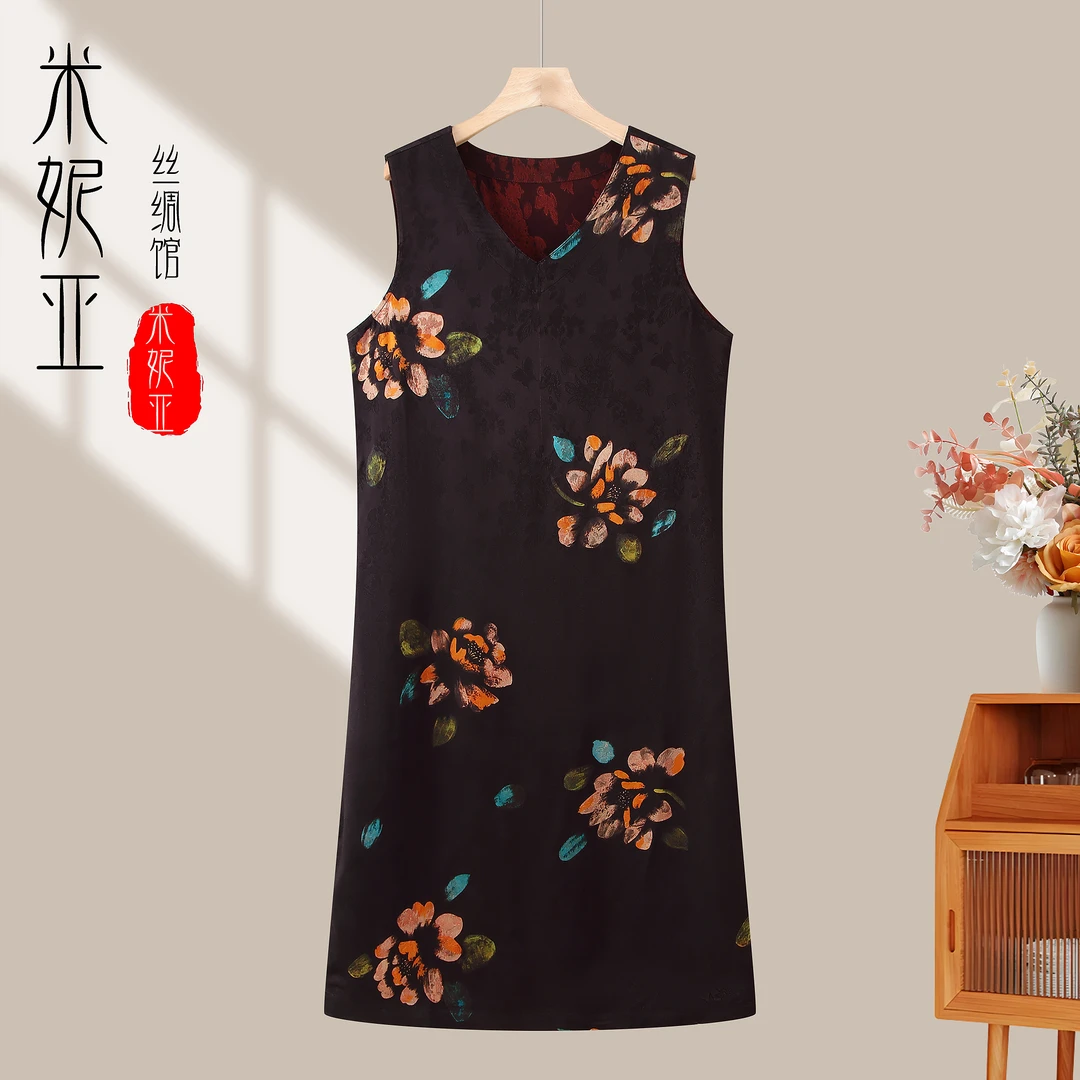 [高定-沉香] 新中式双面国风提花高端连衣裙