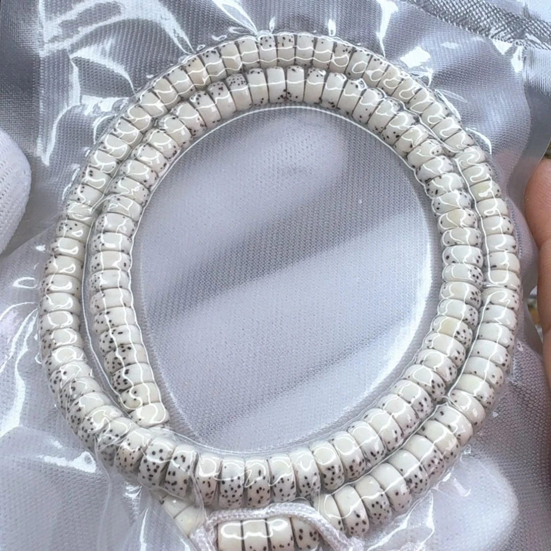 手串星月菩提3×7骨瓷白药片108