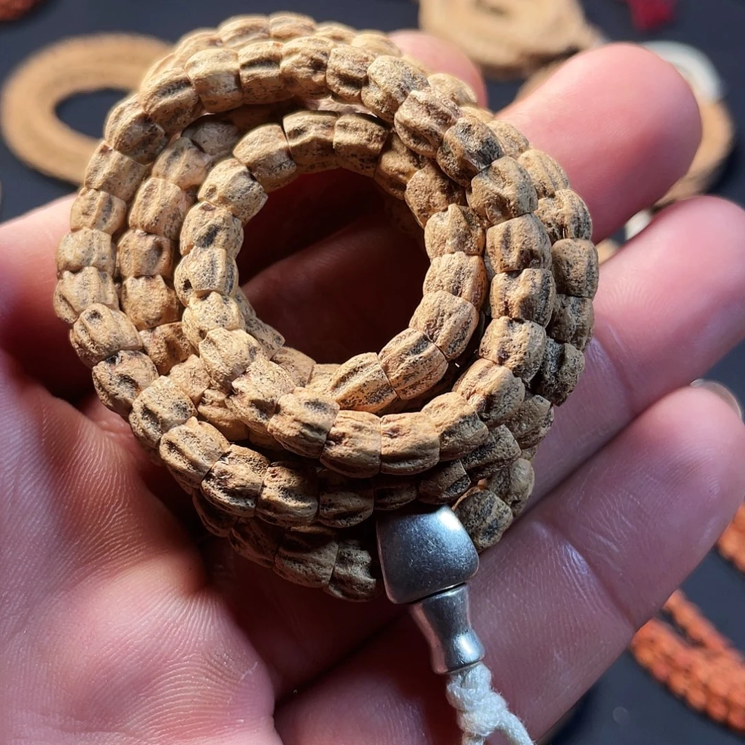 吊坠柏香籽/百香籽6mm➕手做热振满棱龙脊顺纹大肠