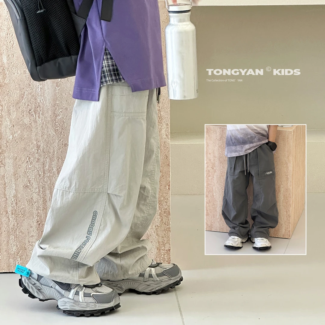 【黑标】男童裤子春季休闲儿童百搭长裤中大童爆款潮流工装裤TY5002