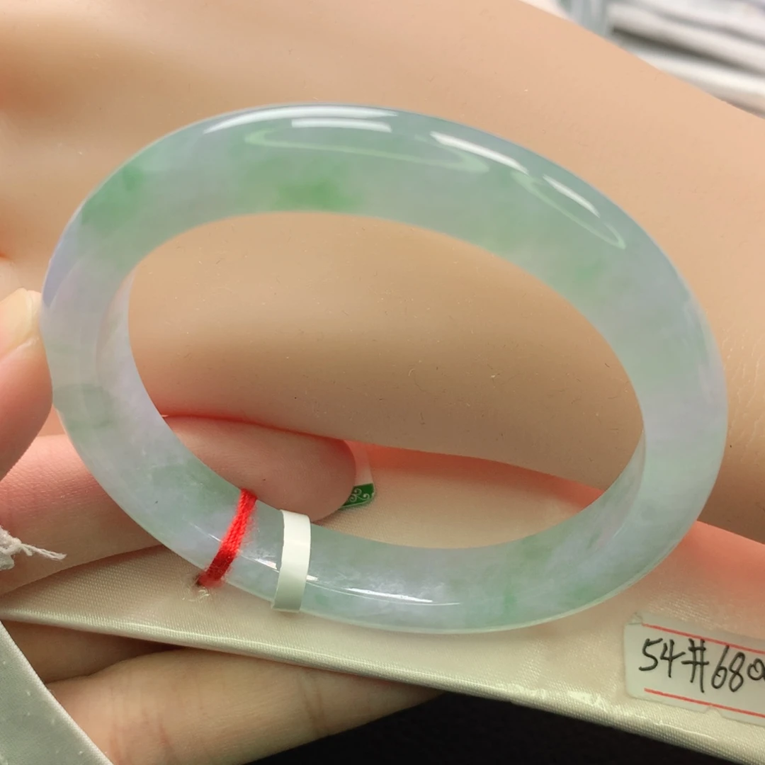 翡翠未镶嵌手镯贵妃53.7