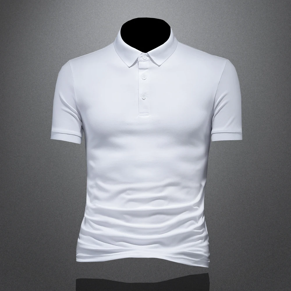 BOY NORMAN高端男士夏季新款短袖POLO衫透气翻领休闲纯色T恤速干