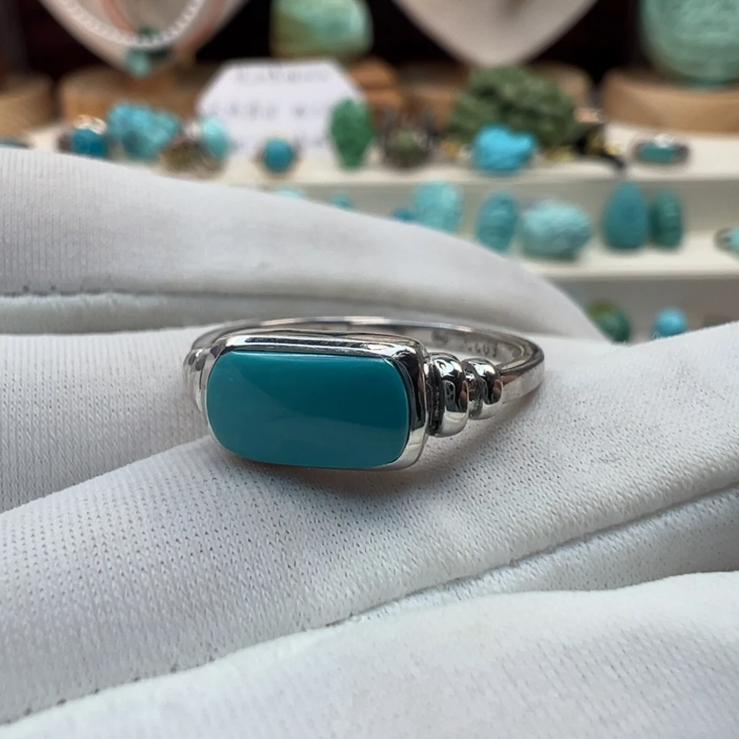 绿松石银S925镶嵌珠宝奇石