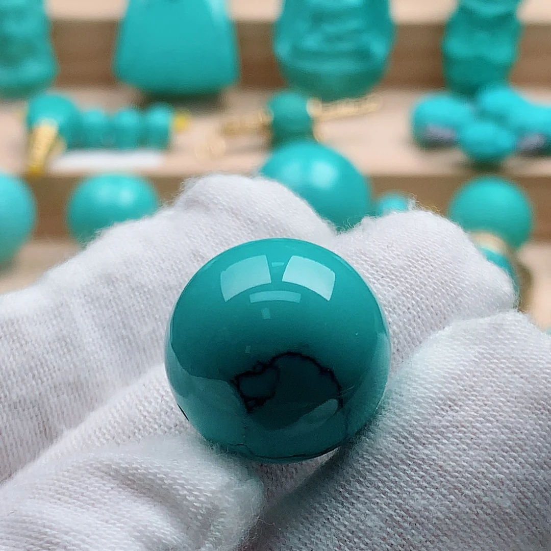 绿松石未镶嵌圆珠