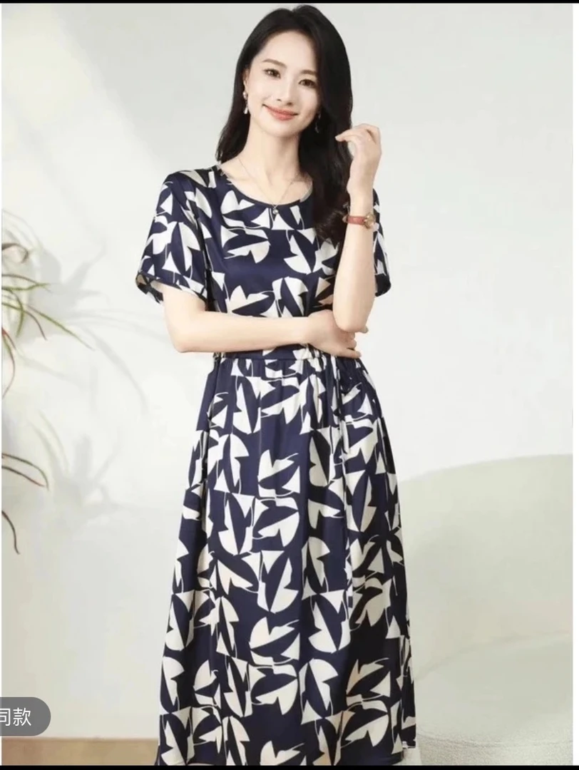 【时装高定款】小香风气质修身时尚夏季印花连衣裙女装大码连衣裙
