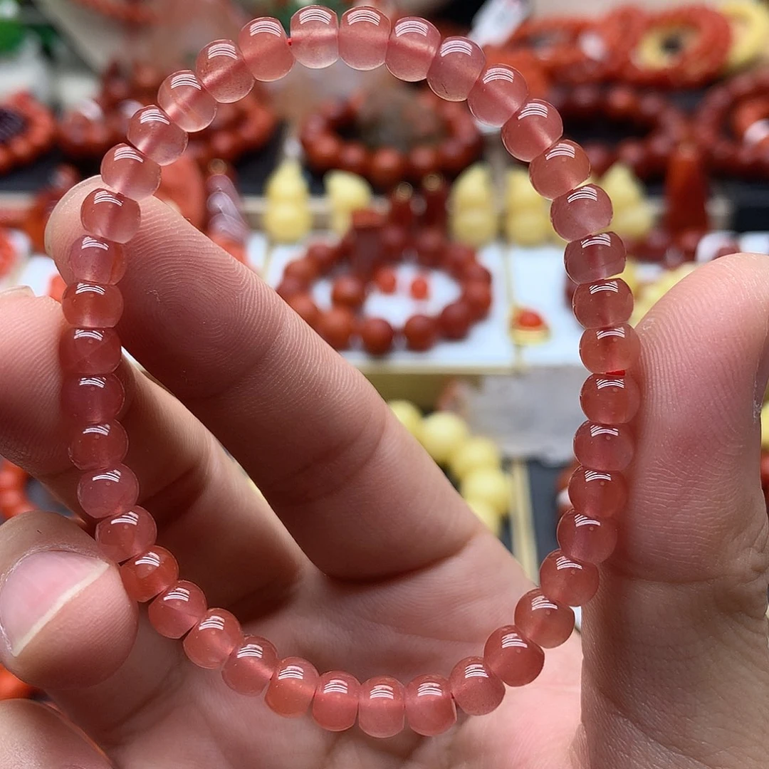南红玛瑙手链未镶嵌