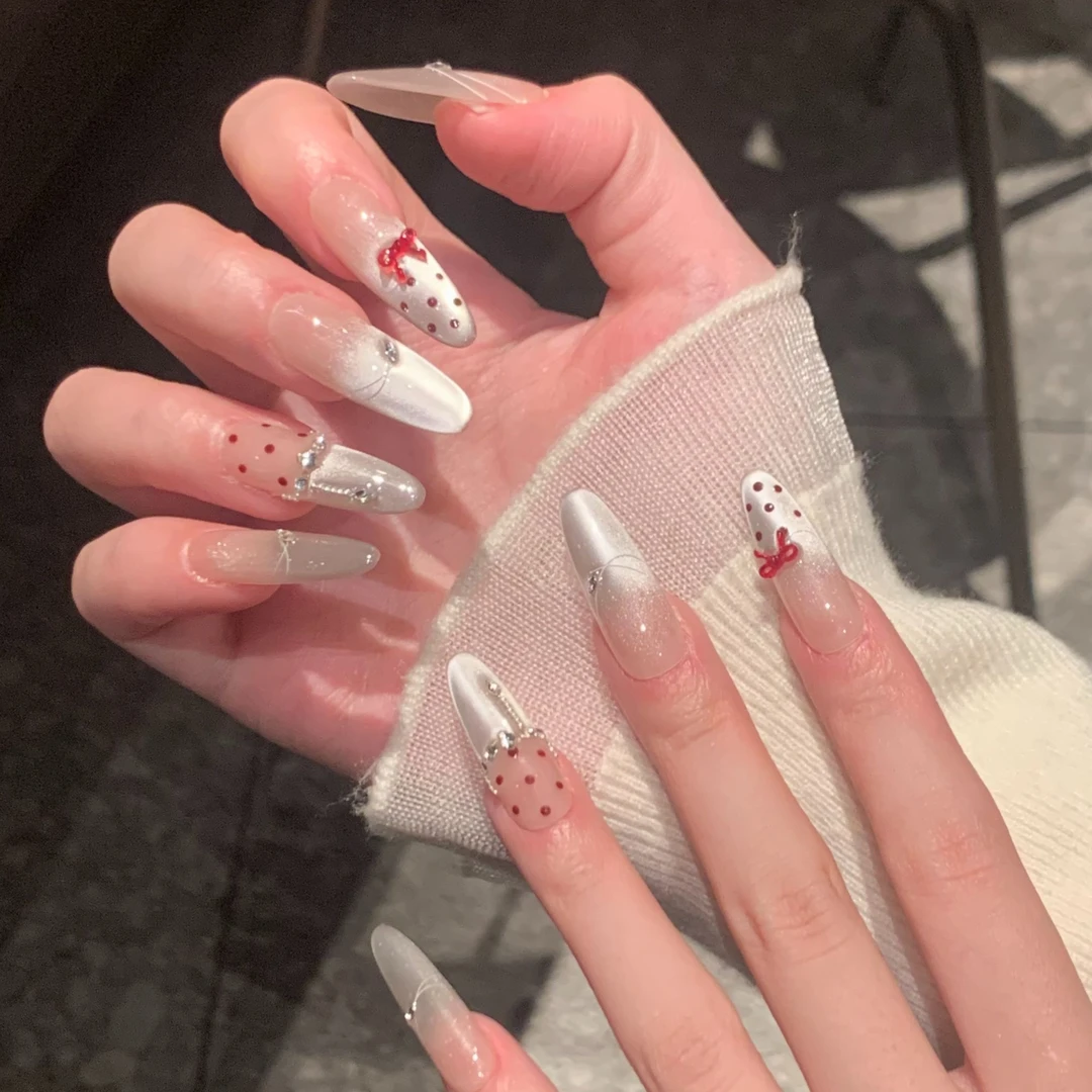 【波点蝴蝶】新美甲穿戴甲片2025新款高级感秋冬手工穿戴甲推荐甲片