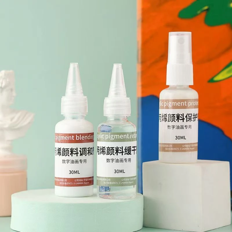 【调和剂&缓干剂稀释液&保护剂】DIY数字油画葡萄丙烯颜料调和剂