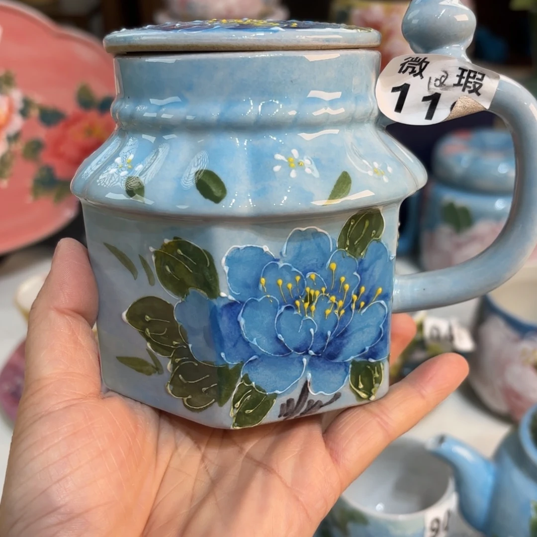 景德镇手绘高温釉下彩陶瓷茶具
