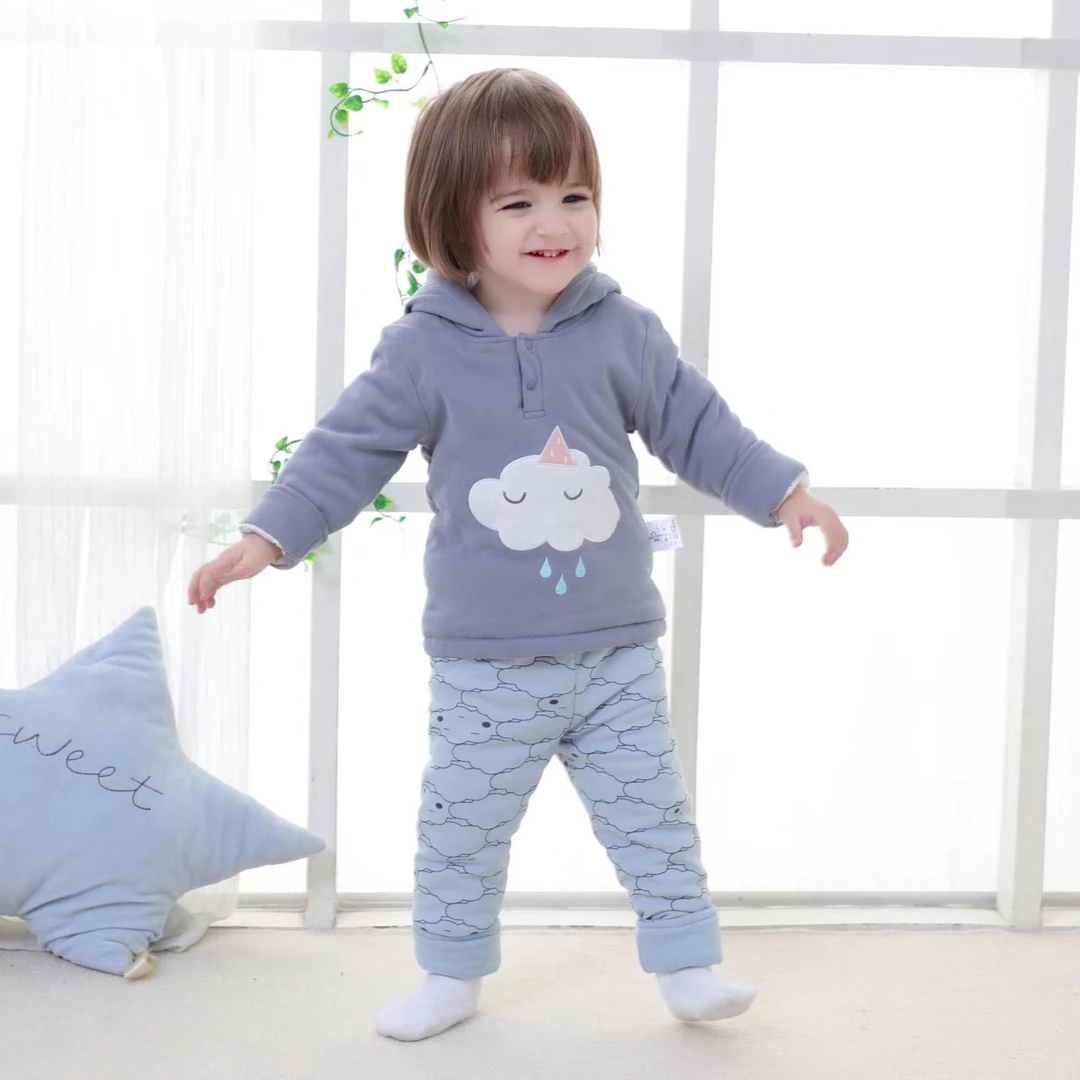 娃娃领套装上衣裤子秋冬新款格伦贝拉宝宝秋冬儿童衣服