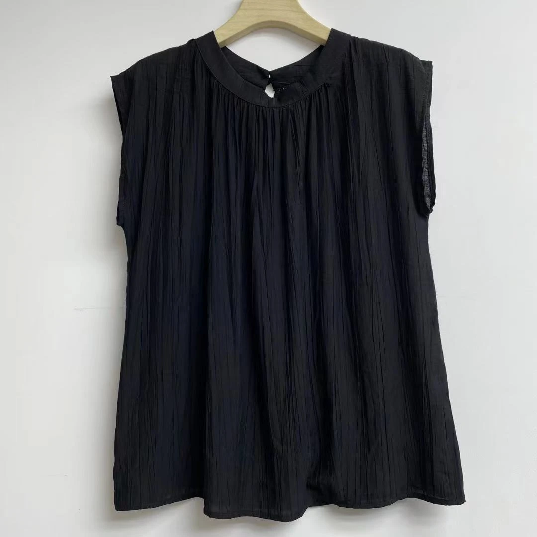 夏季新款百搭宽松显瘦上衣女时尚休闲无袖遮肚小衫马夹A1025