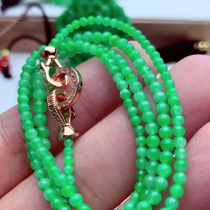 翡翠未镶嵌毛衣链