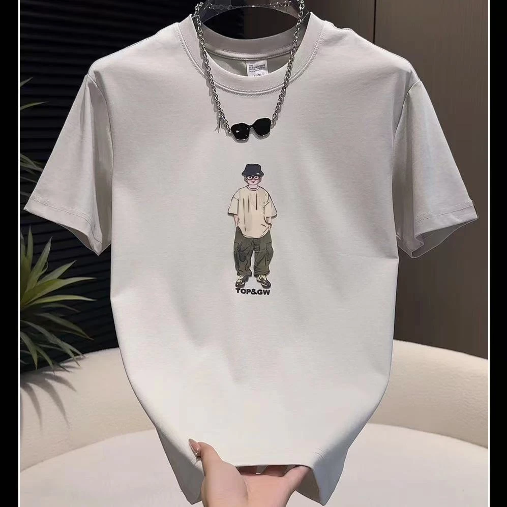 【抗皱凉感发泡工艺】舒适百搭短袖8055