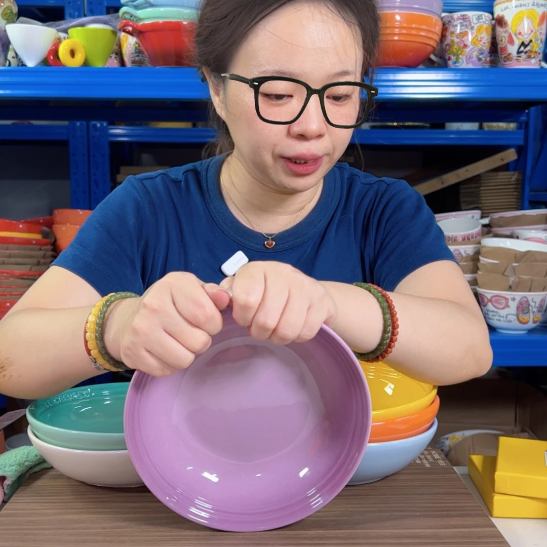 瓷紫罗兰燕麦碗88