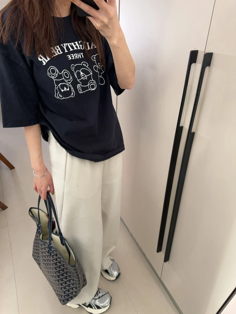 ［IAMMEIYA］-大骨架穿搭 小熊图案T恤2483