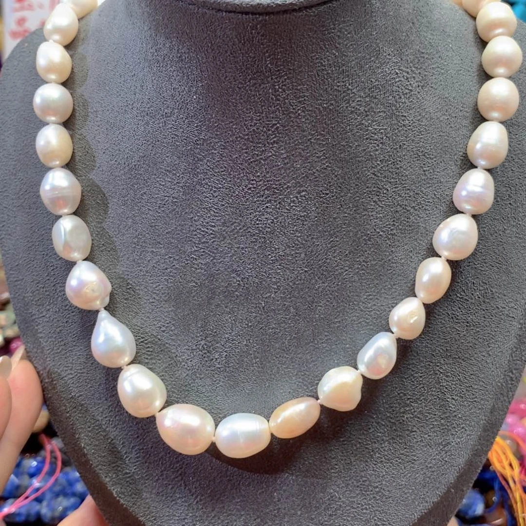 玛瑙/玉髓合金珠宝半成品巴洛克珍珍项链一条卡11mm