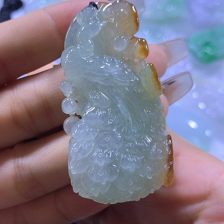 颈饰未镶嵌翡翠天然翡翠A货吊坠
