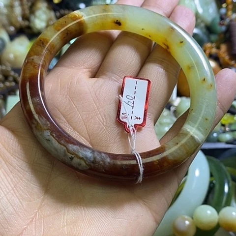 岫玉未镶嵌手镯60口径