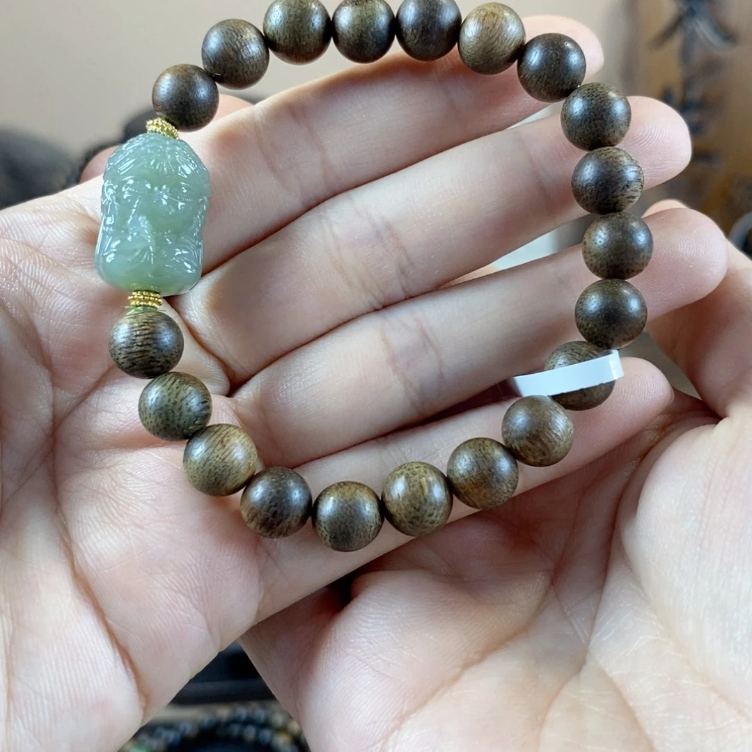 沉香手串文莱卡8mm单圈