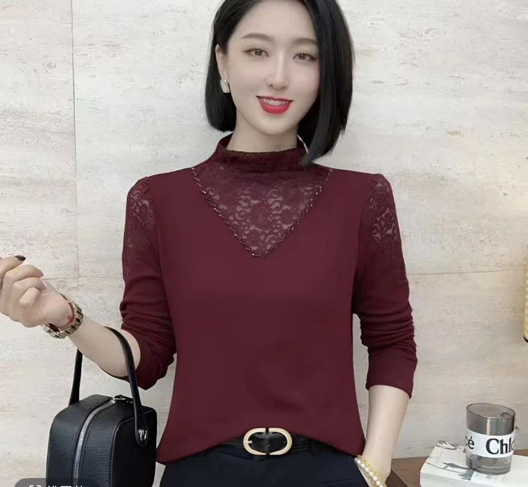 秋冬加厚保暖时尚气质搭洋气女神打底上衣小衫#831